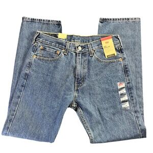 NWT Levis 505 Regular Fit Mens Jeans 32x32 Medium Wash Straight Leg Denim